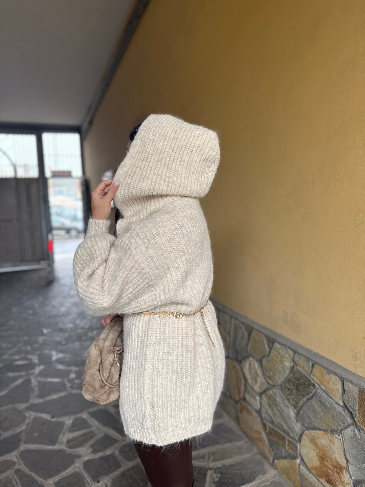 Cardigan con Cappuccio