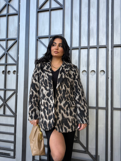 Giacca Animalier in Panno