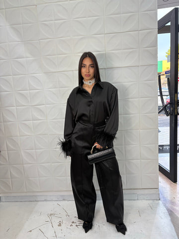 Pantalone Balloon in satin