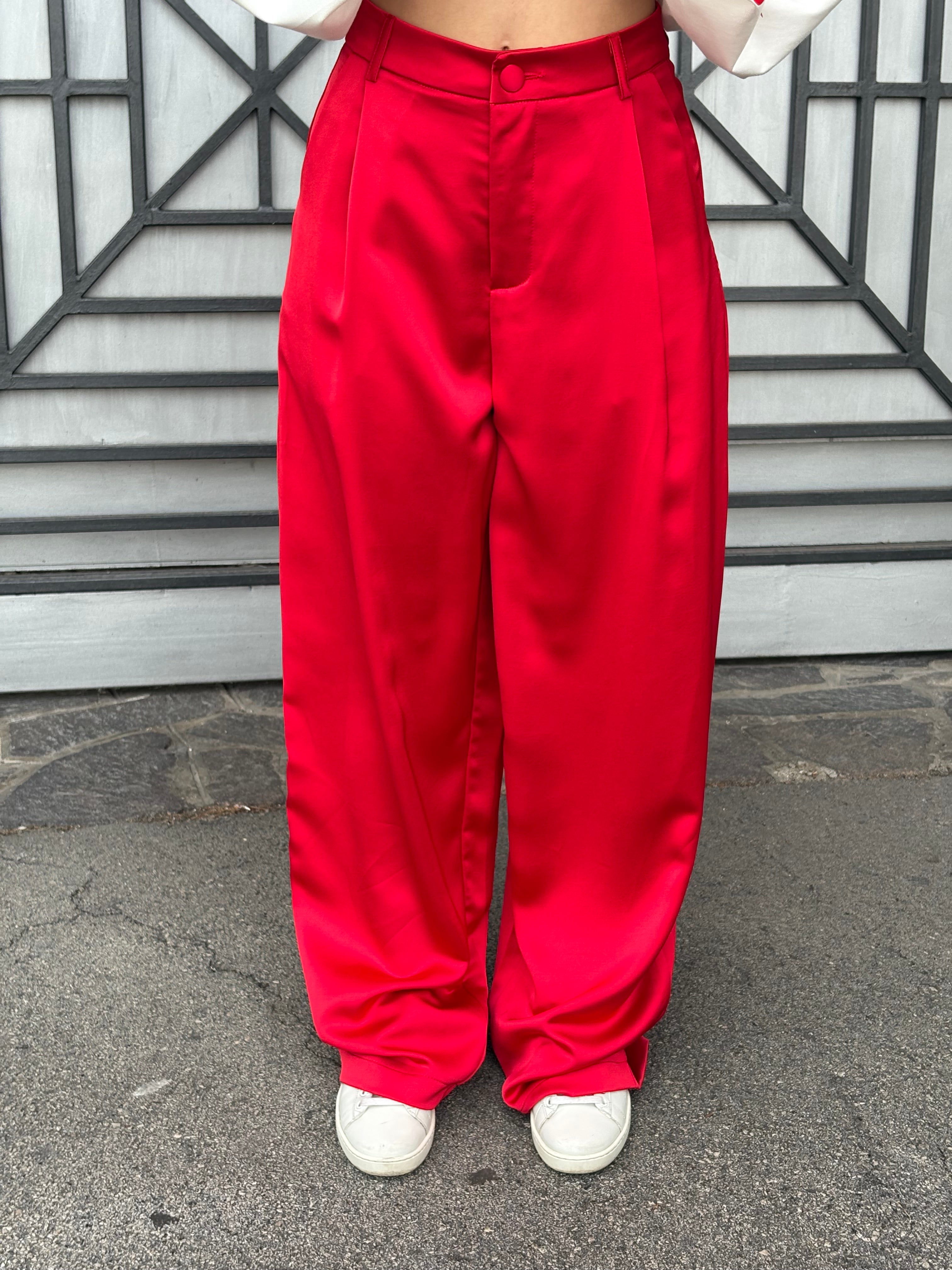 Pantalone in raso Lumina