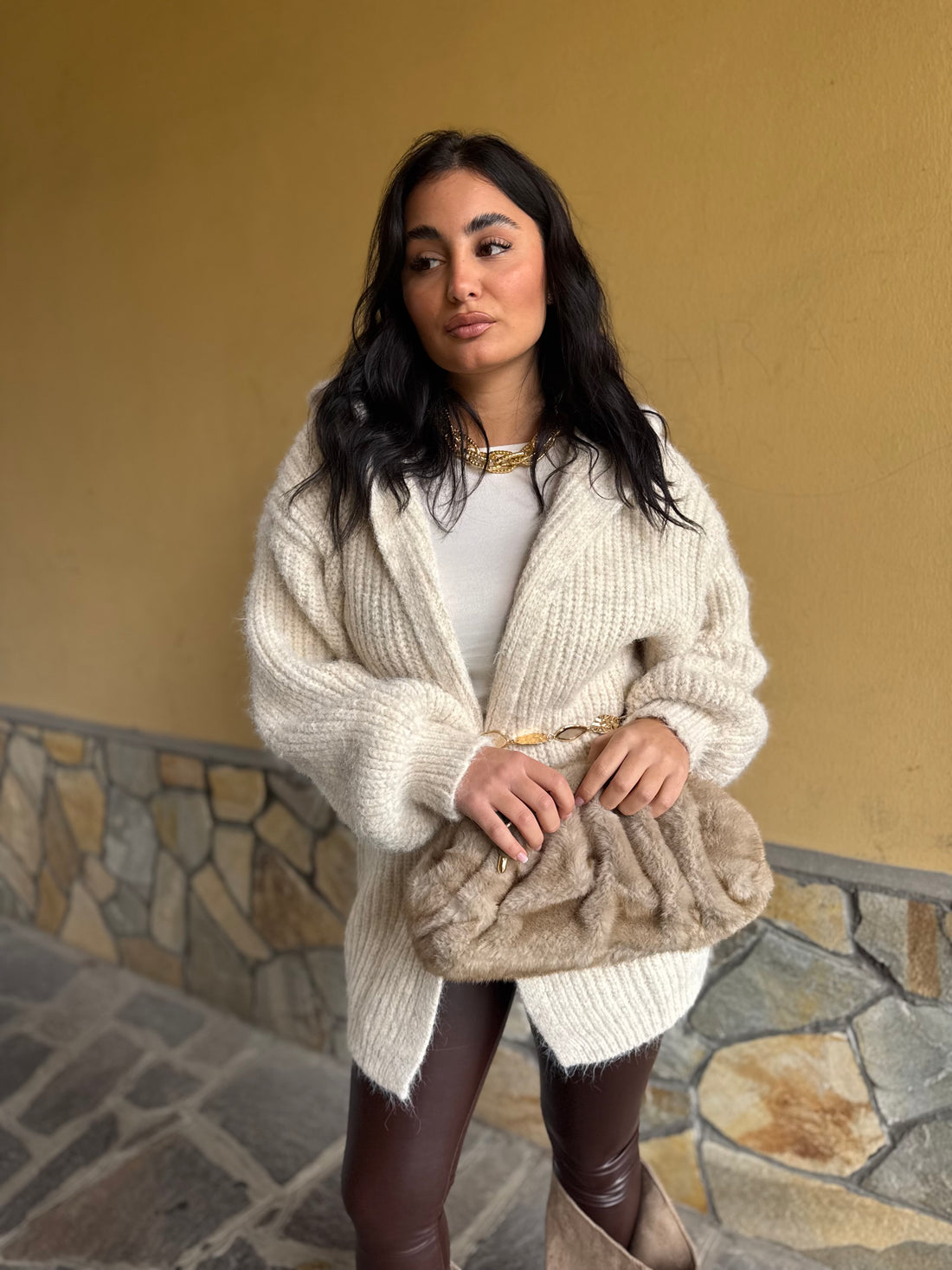 Cardigan con Cappuccio