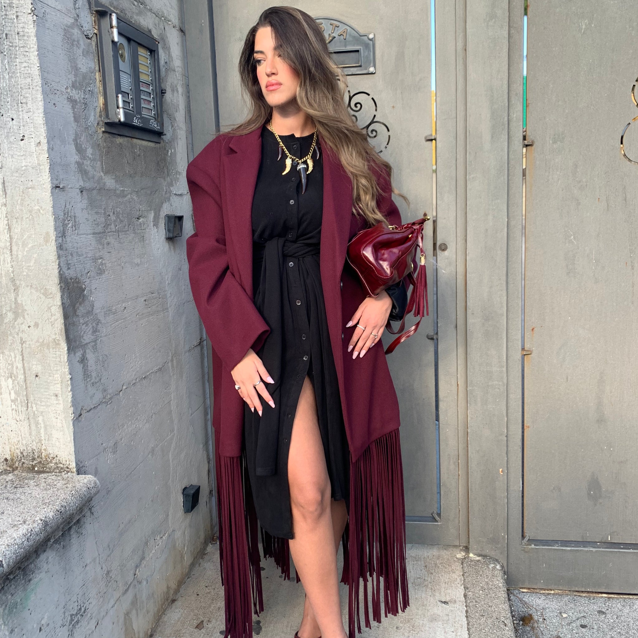 Cappotto Frange Lumina