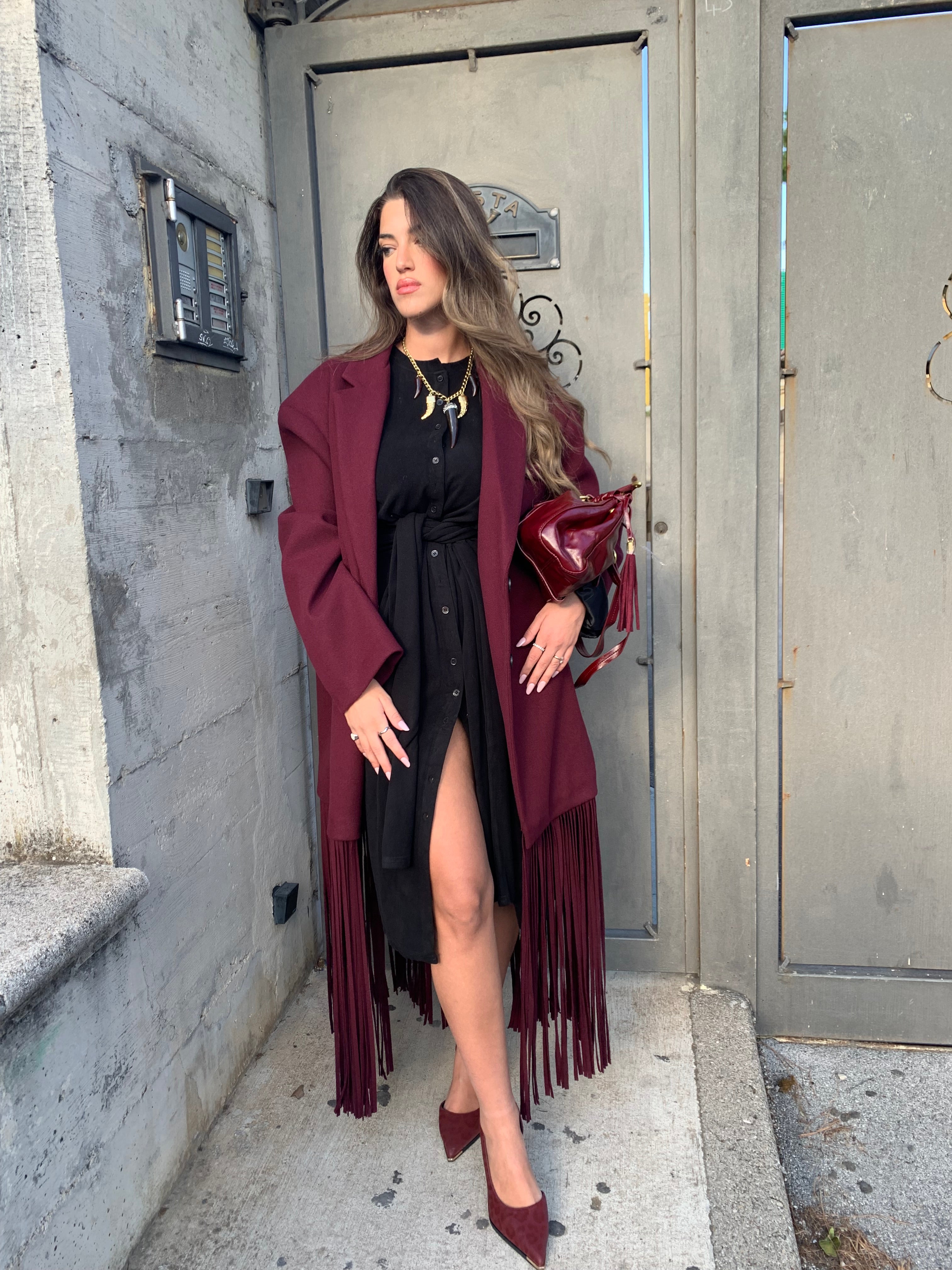 Cappotto Frange Lumina