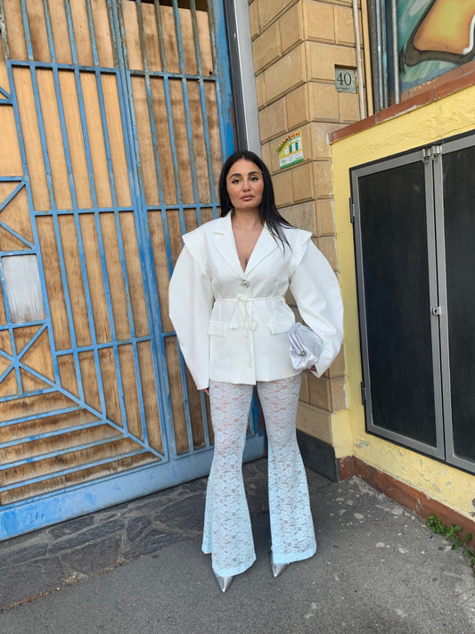 Pantalone A Zampa In Pizzo