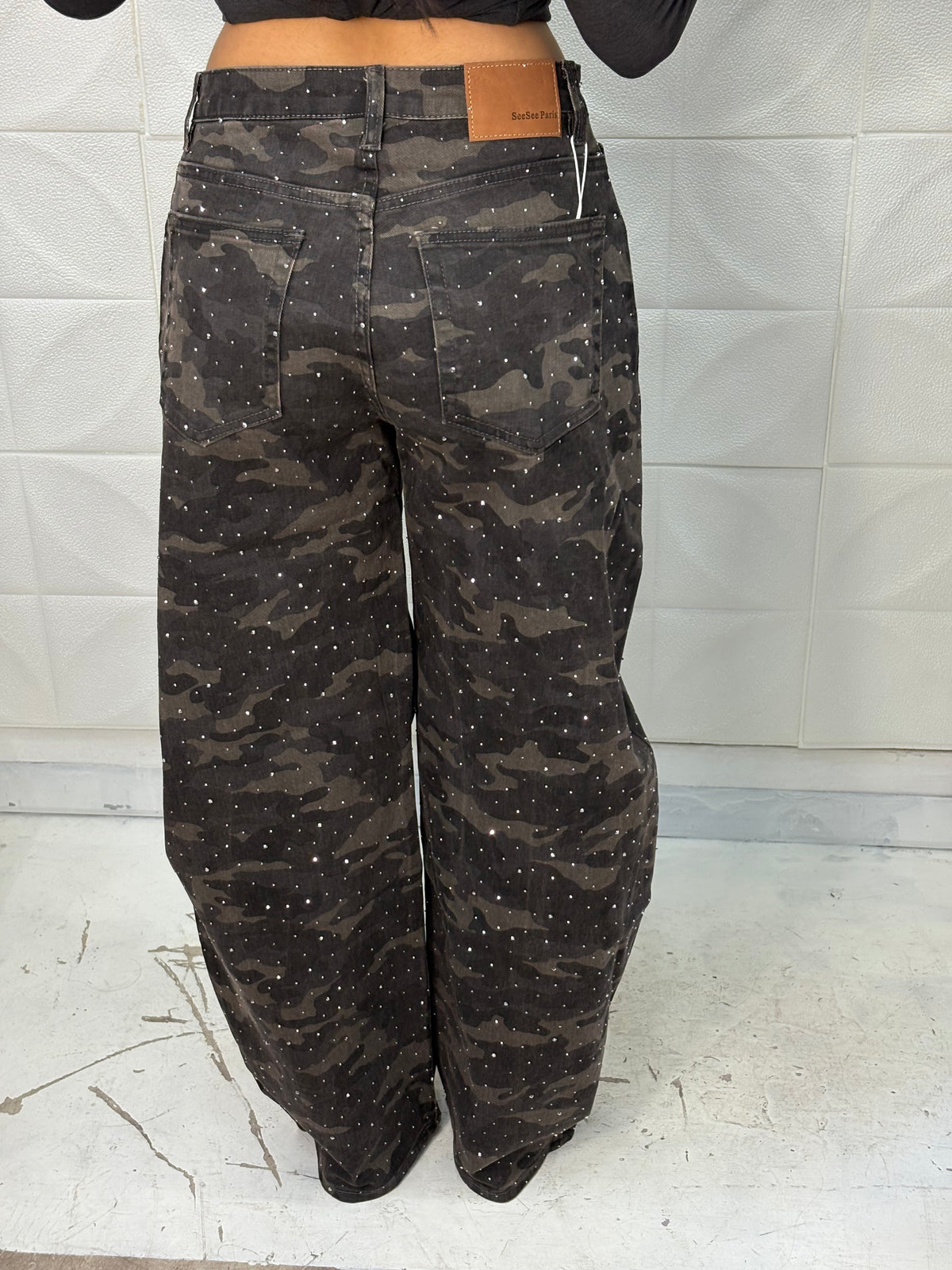 Jeans Mimetic con strass