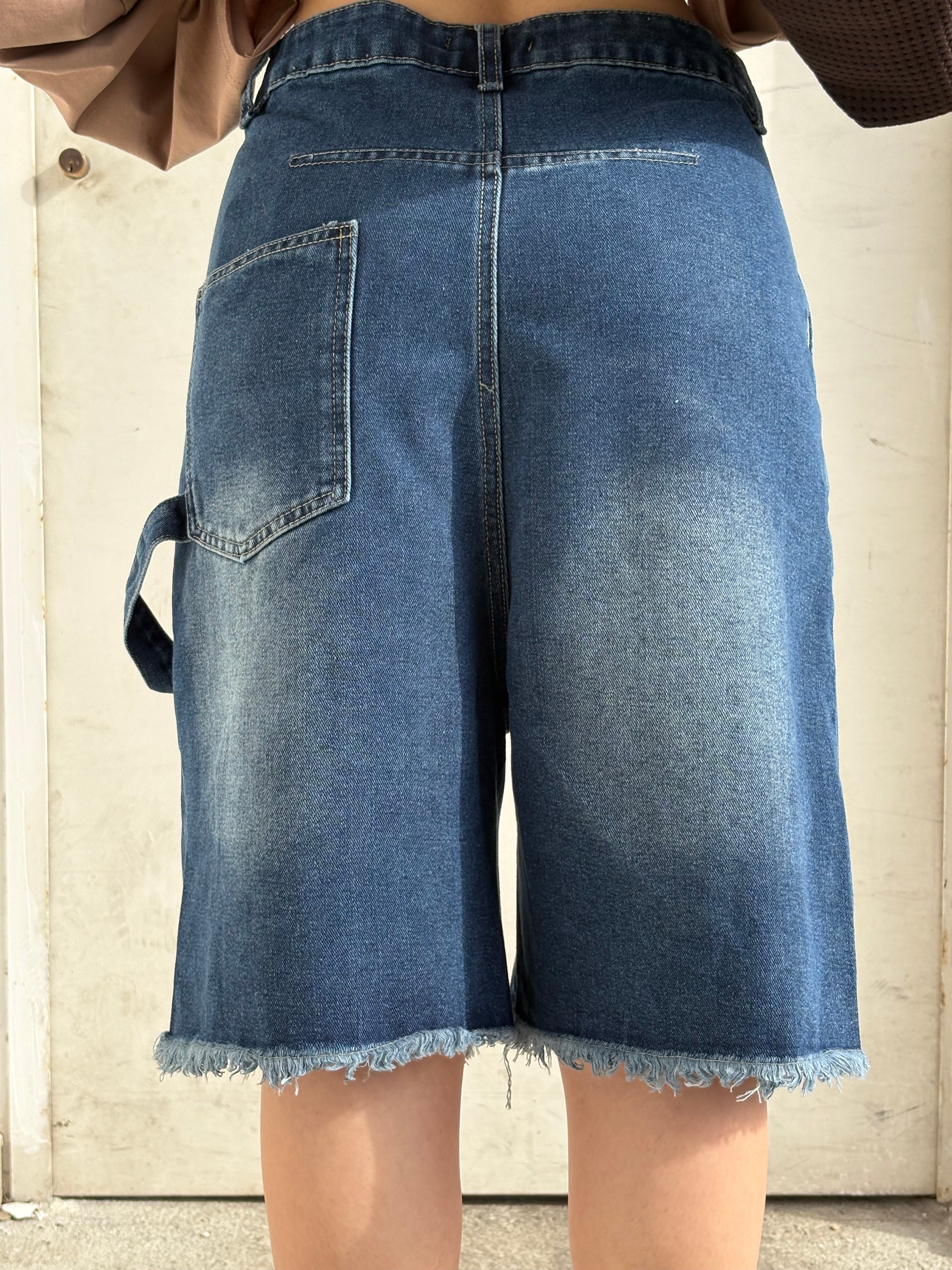 Bermuda in denim blu