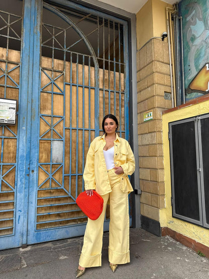 Jeans Piegone Giallo