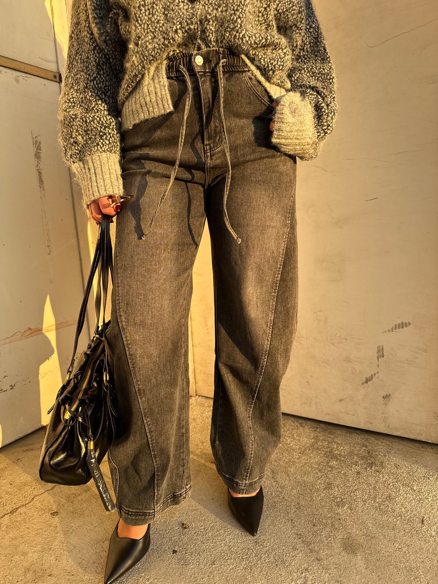 Jeans Ballon Con Elastico