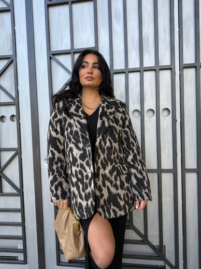 Giacca Animalier in Panno