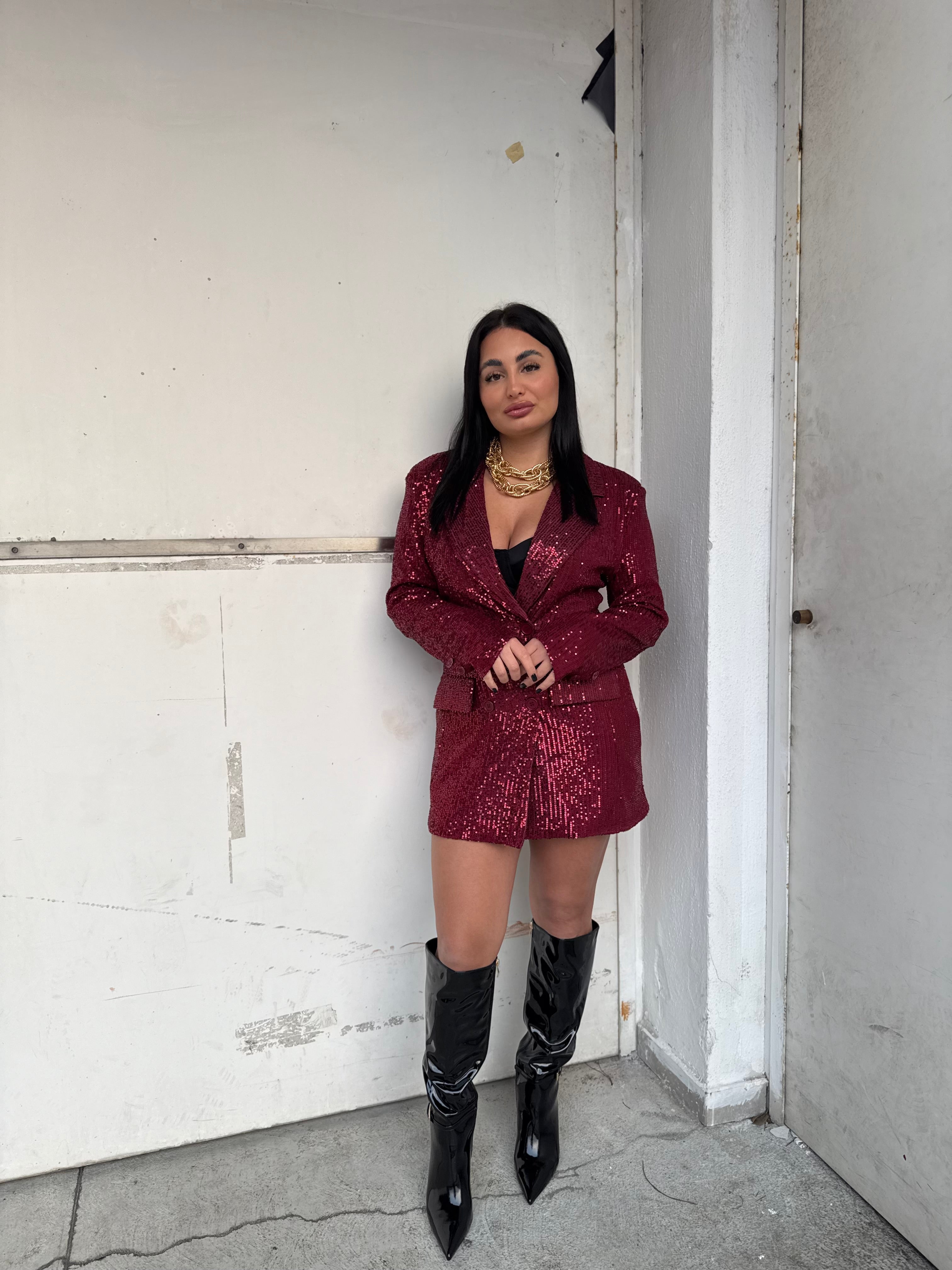 Abito Giacca Paiettato