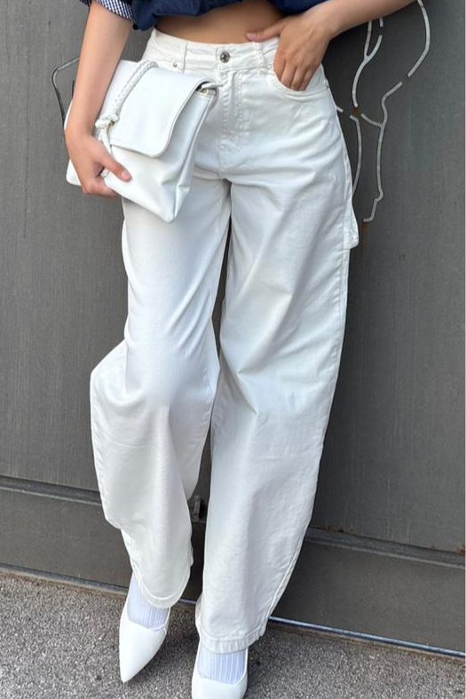 Jeans Ballon White
