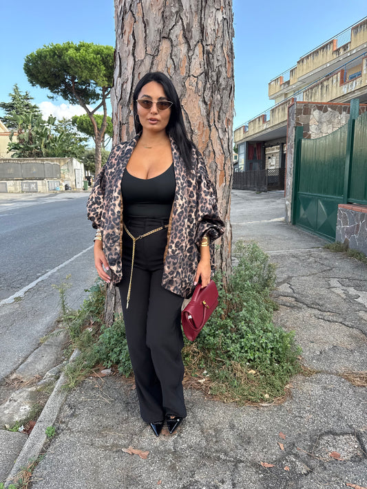 Giacca Saten Animalier