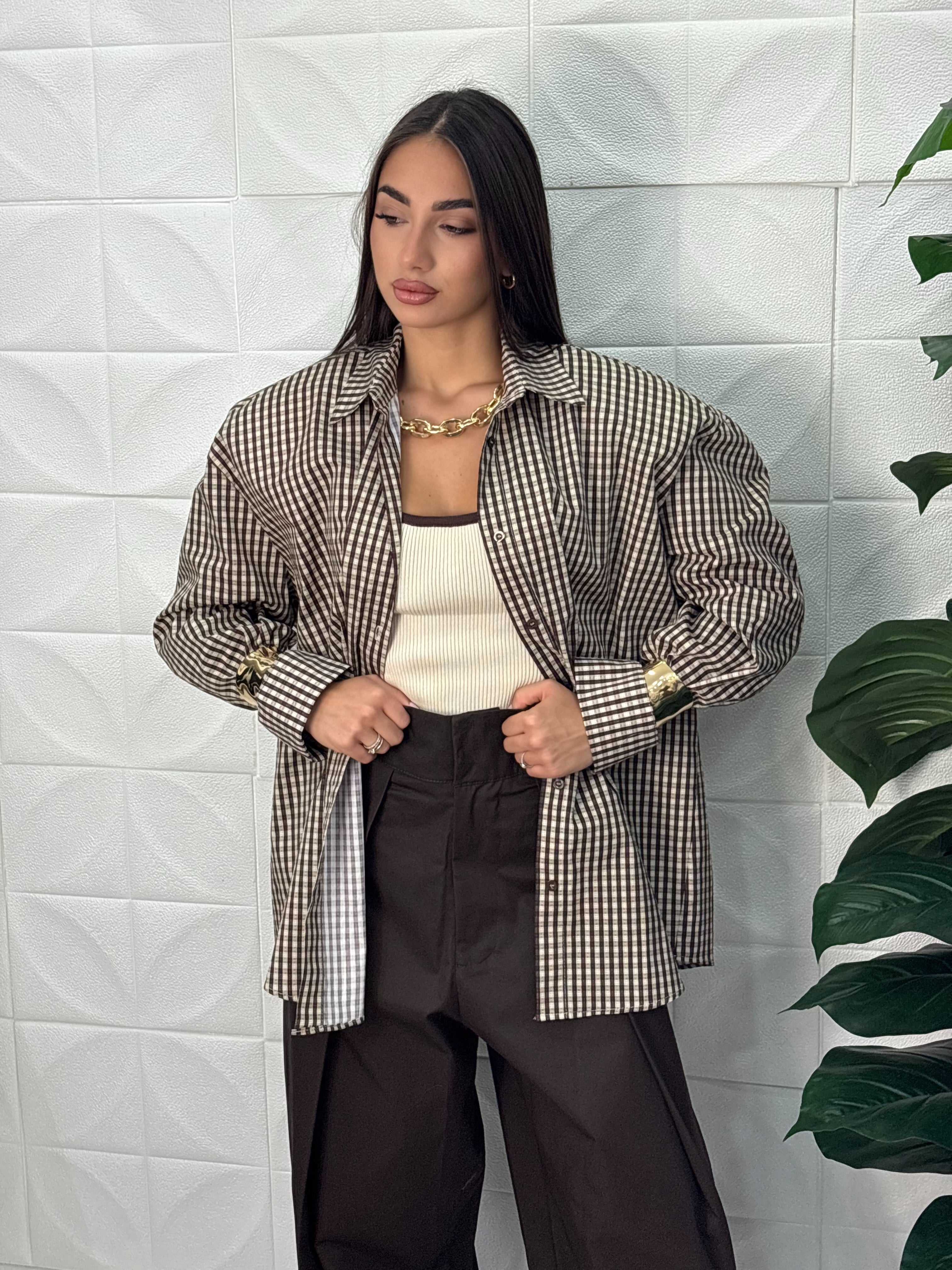Camicia a quadri in cotone