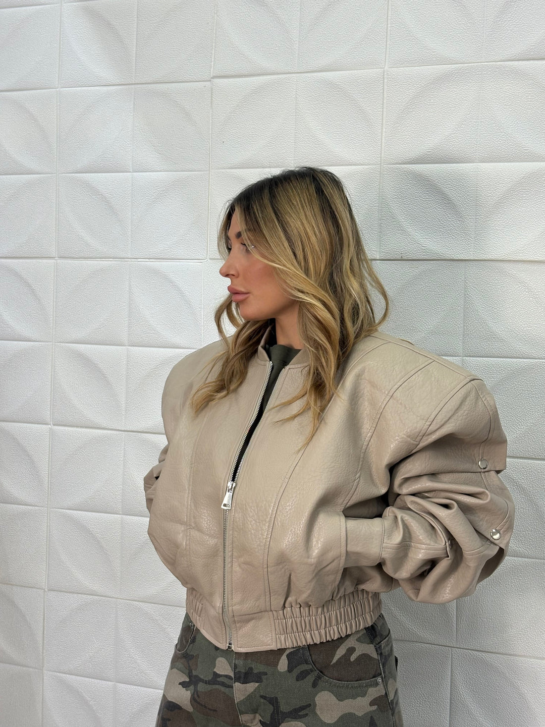 Bomber Elodie in ecopelle