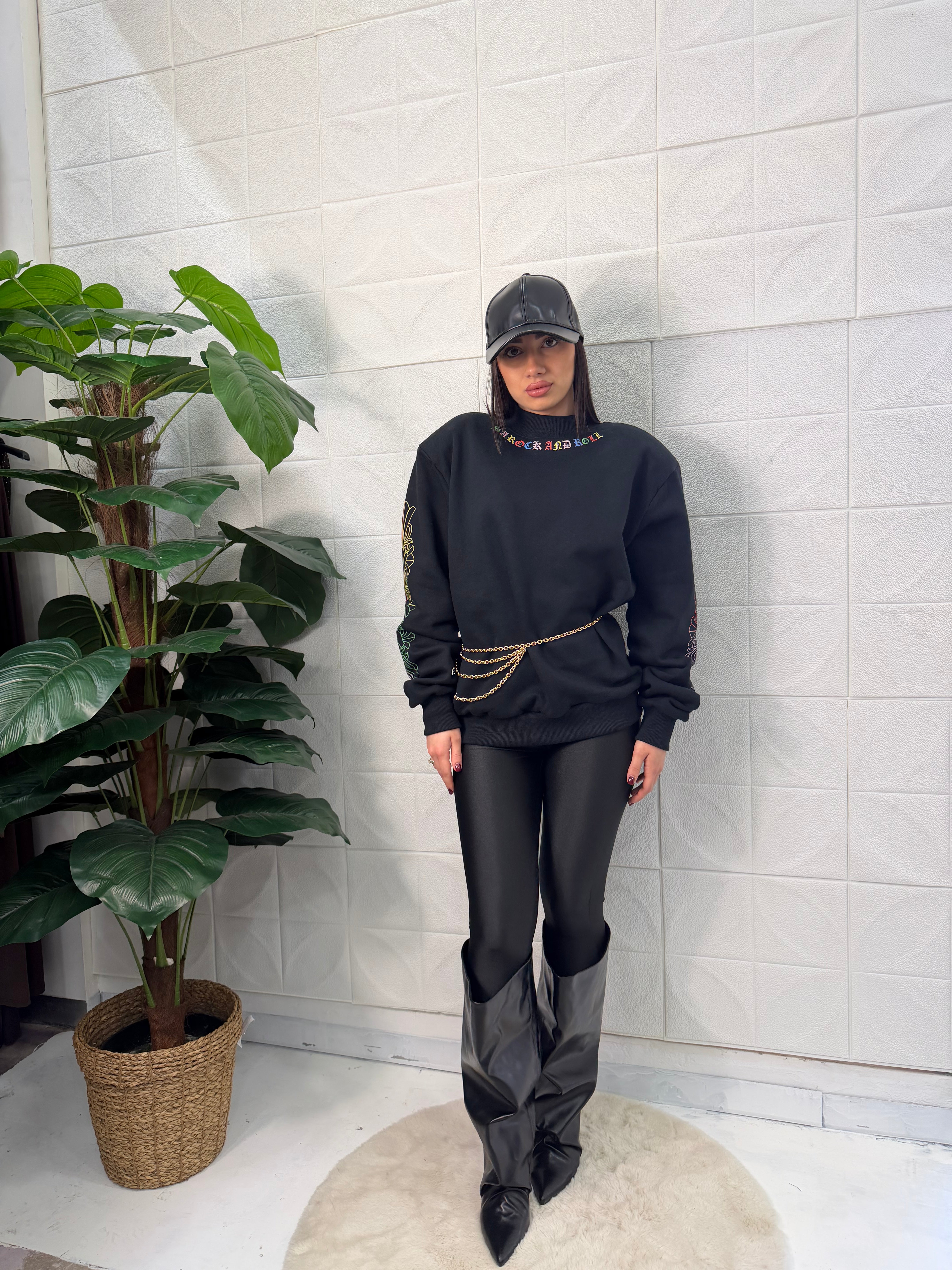 Felpa con spallina Barock