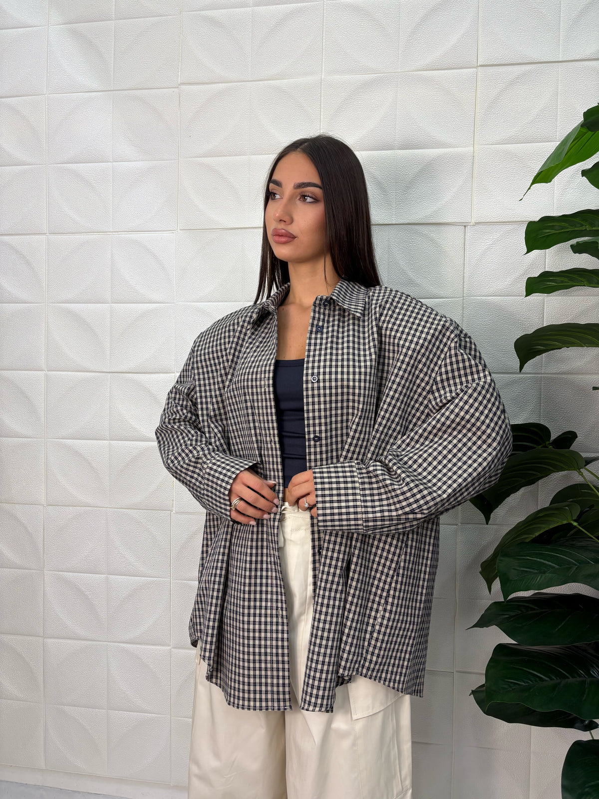 Camicia a quadri in cotone
