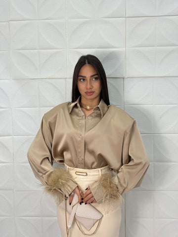 Camicia Piume in satin