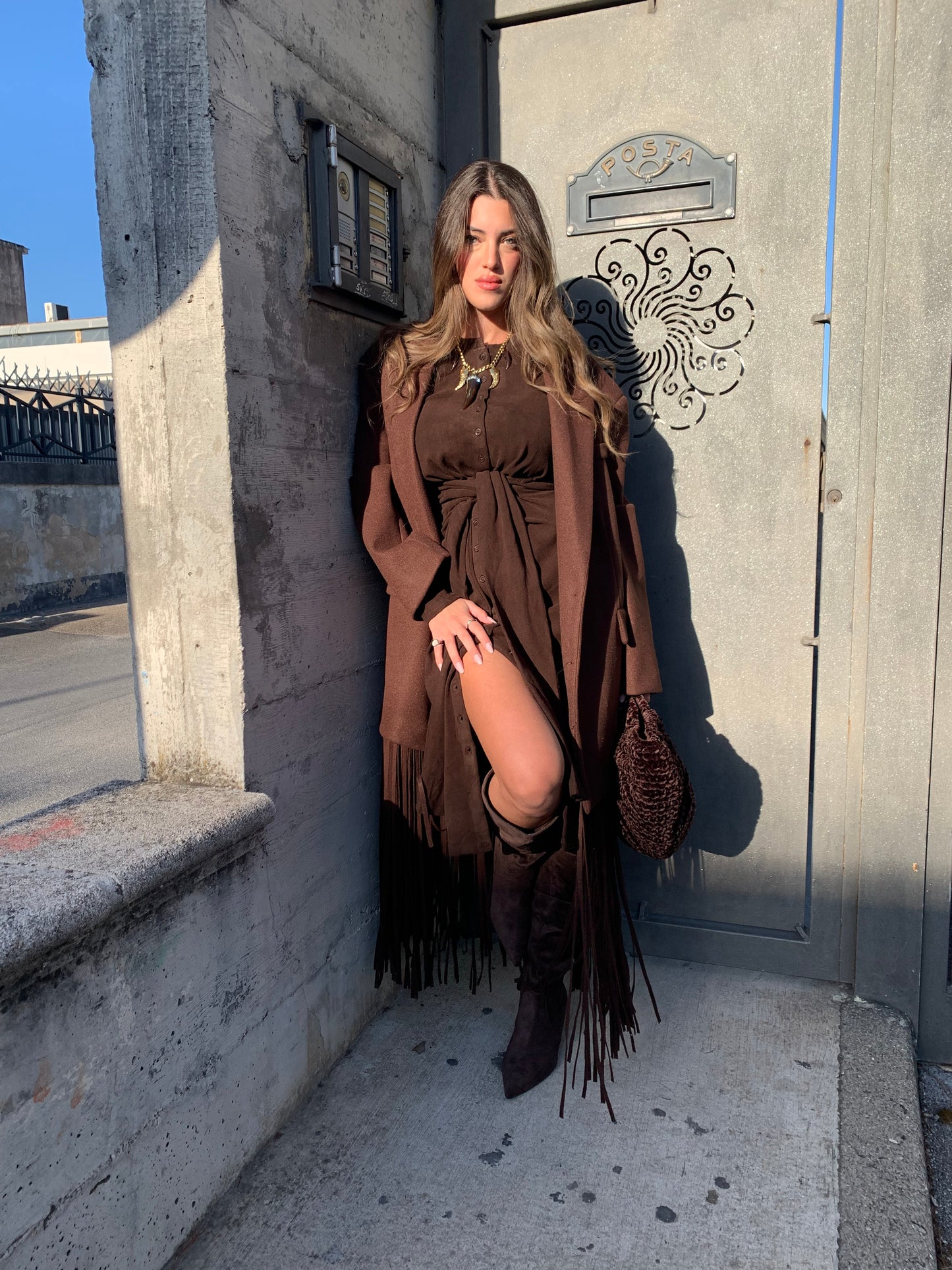 Cappotto Frange Lumina