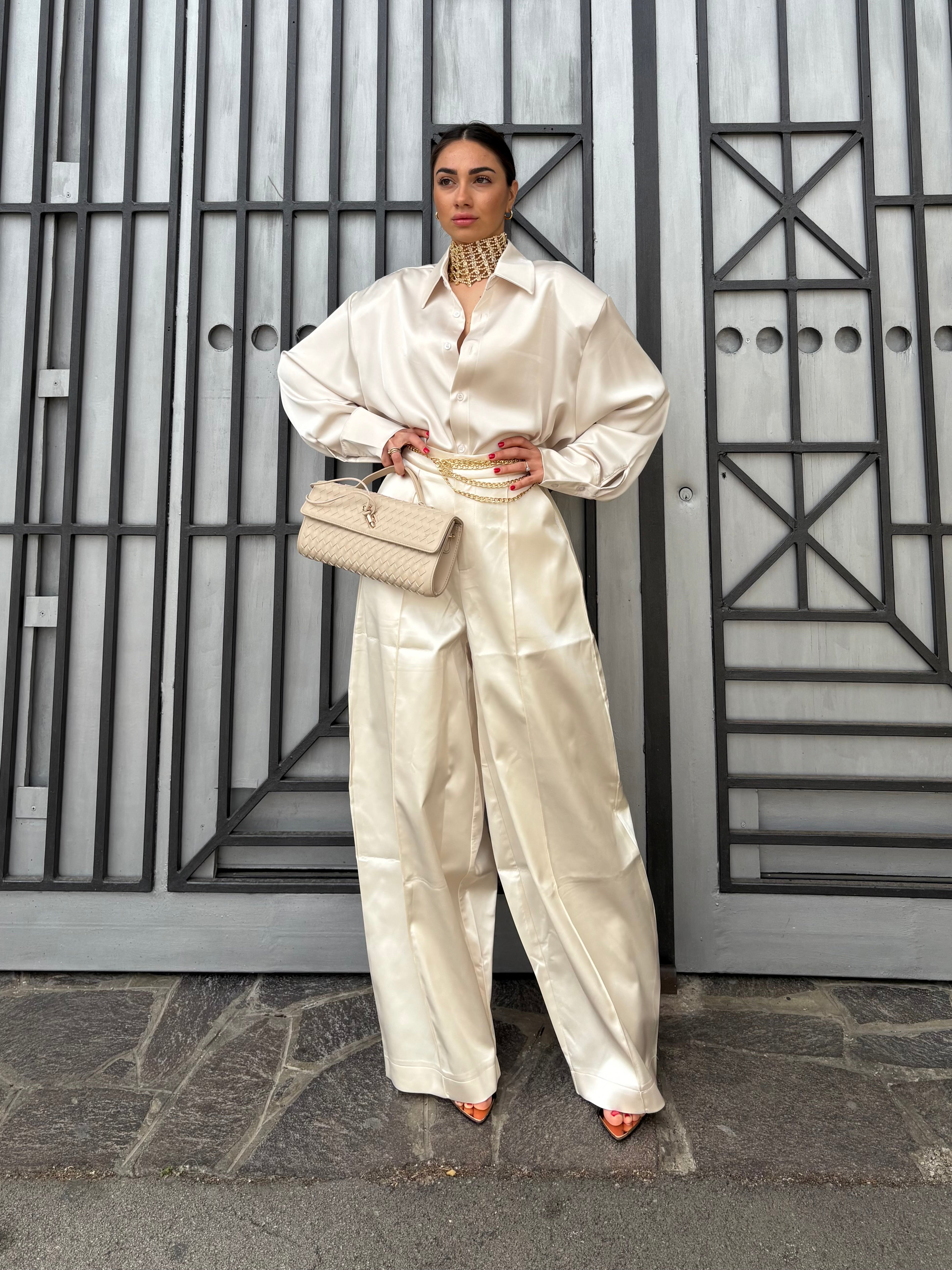 Pantalone in raso