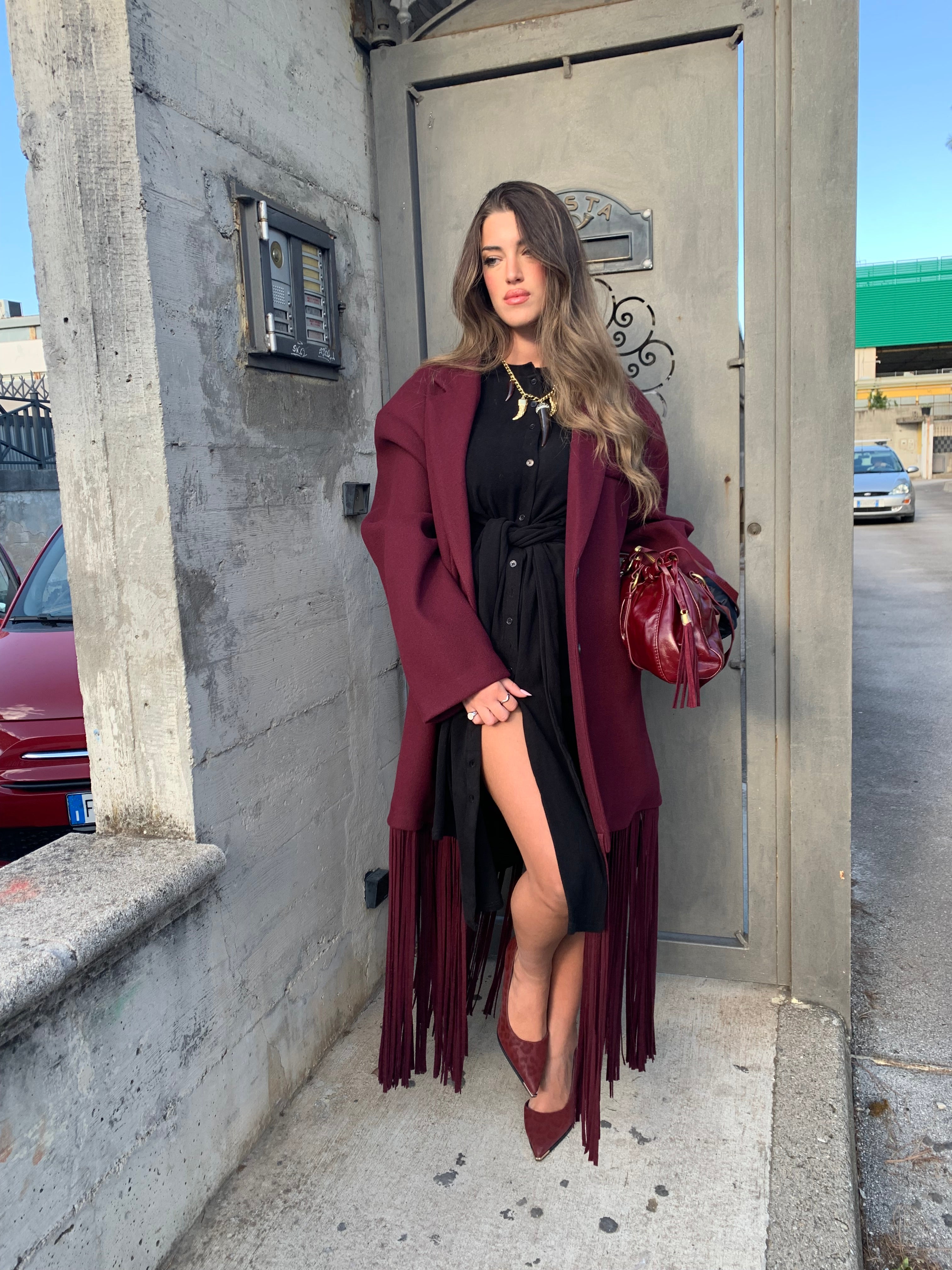 Cappotto Frange Lumina