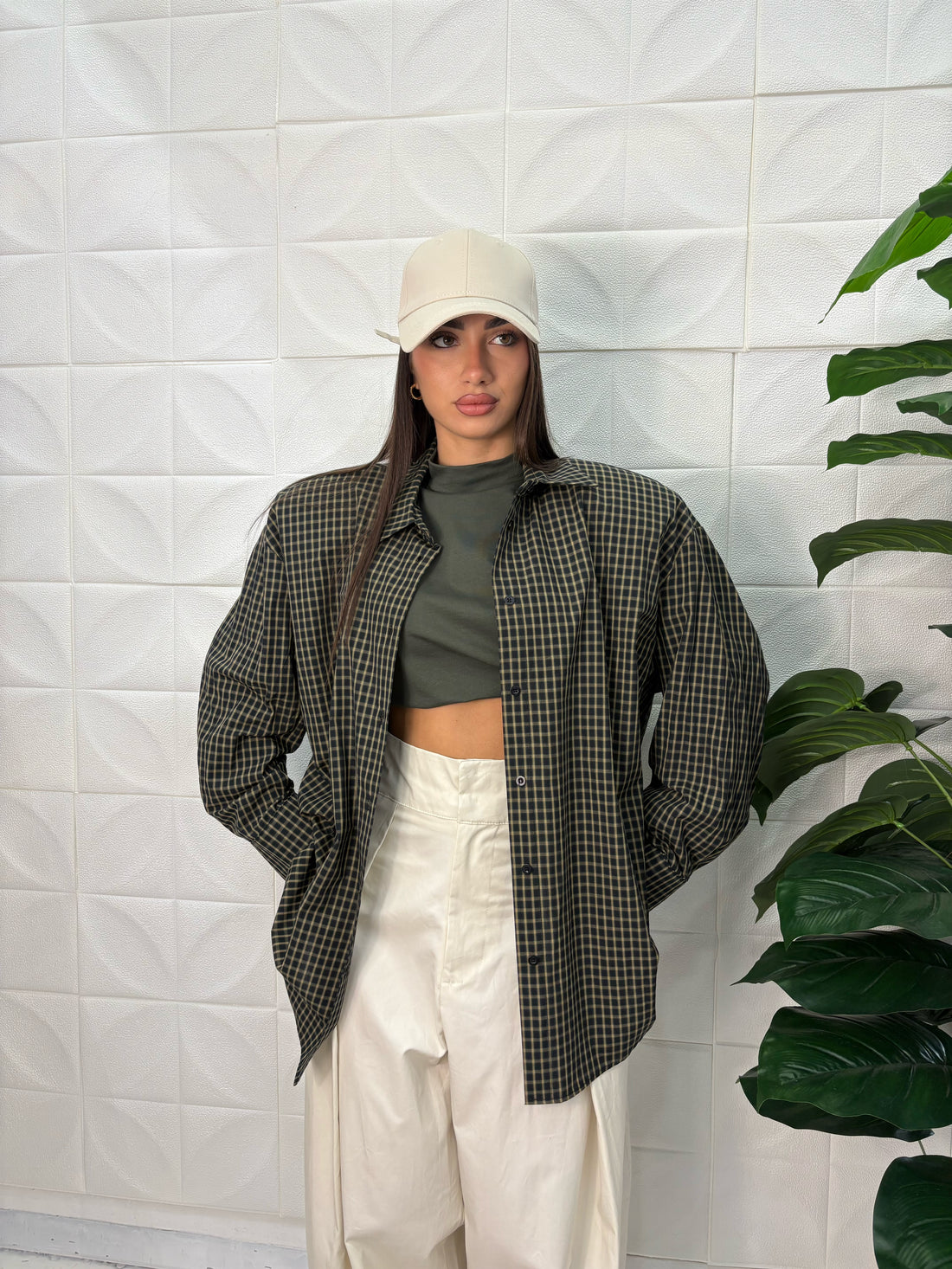 Camicia a quadri in cotone