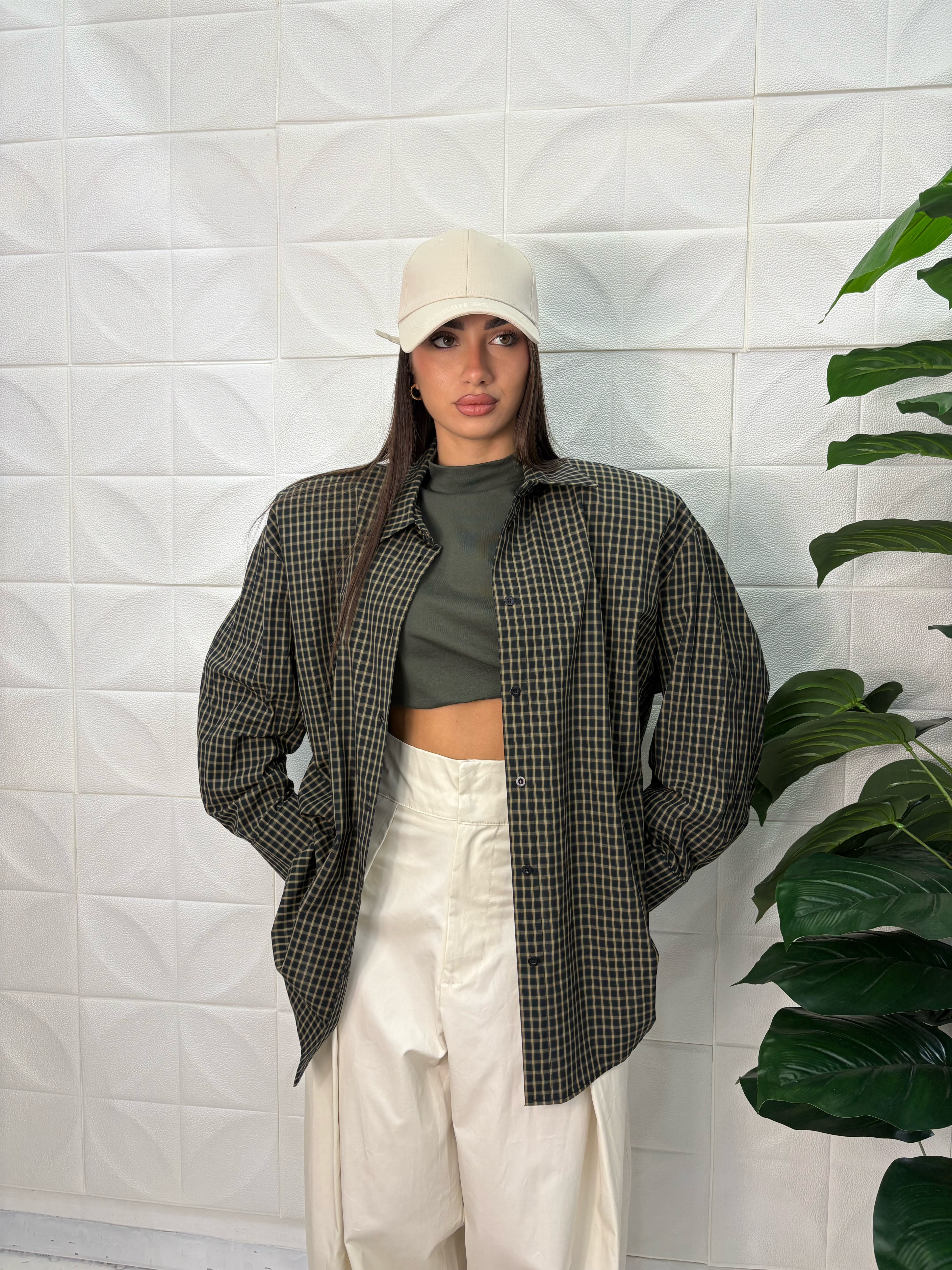 Camicia a quadri in cotone