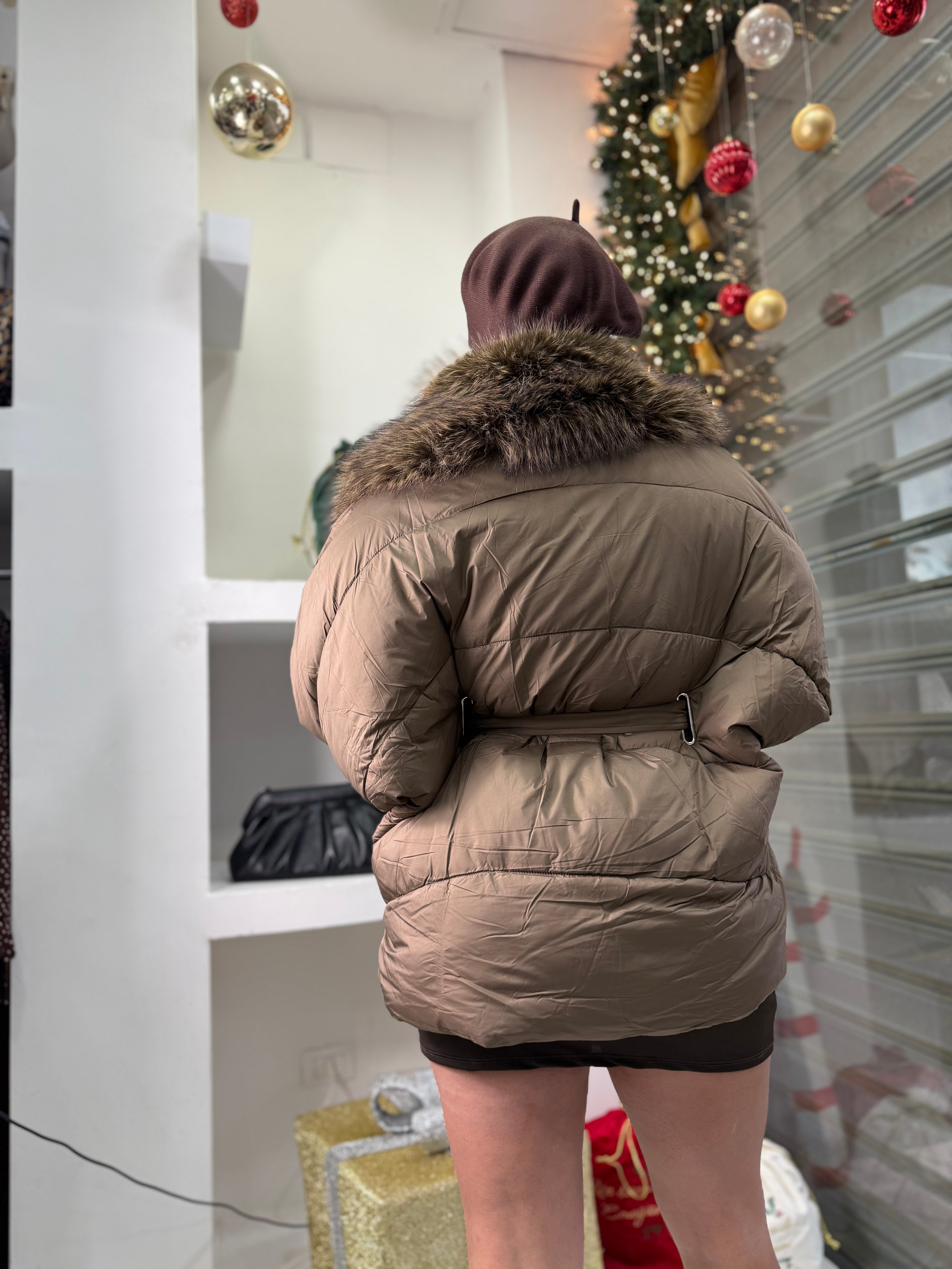 Giubbino con collo in pelliccia