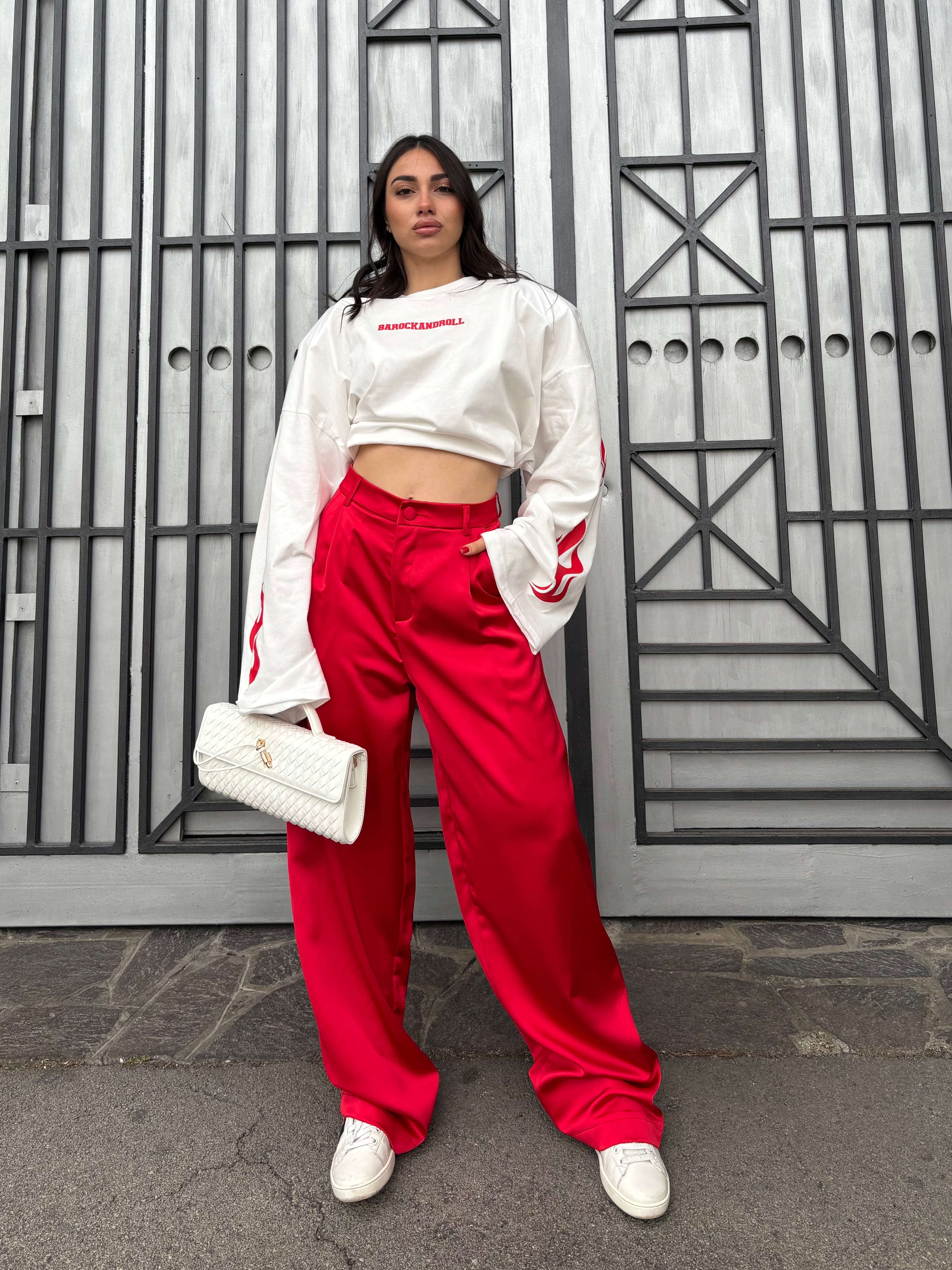 Pantalone in raso Lumina