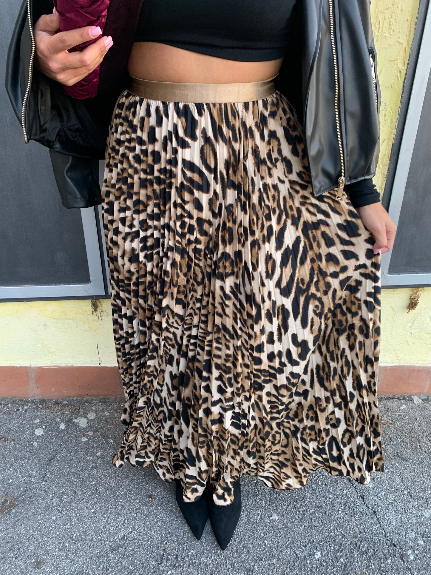 Gonna Plissè Animalier