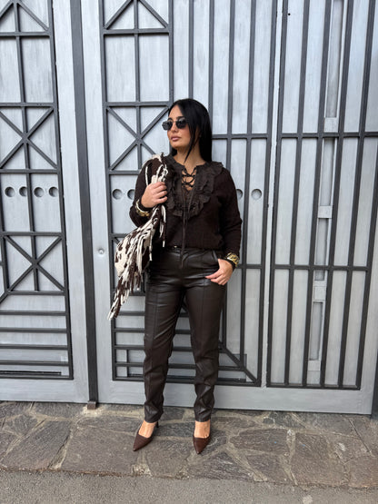 Pantalone Flaminia ecopelle