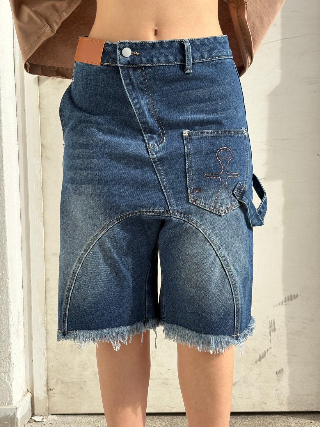 Bermuda in denim blu