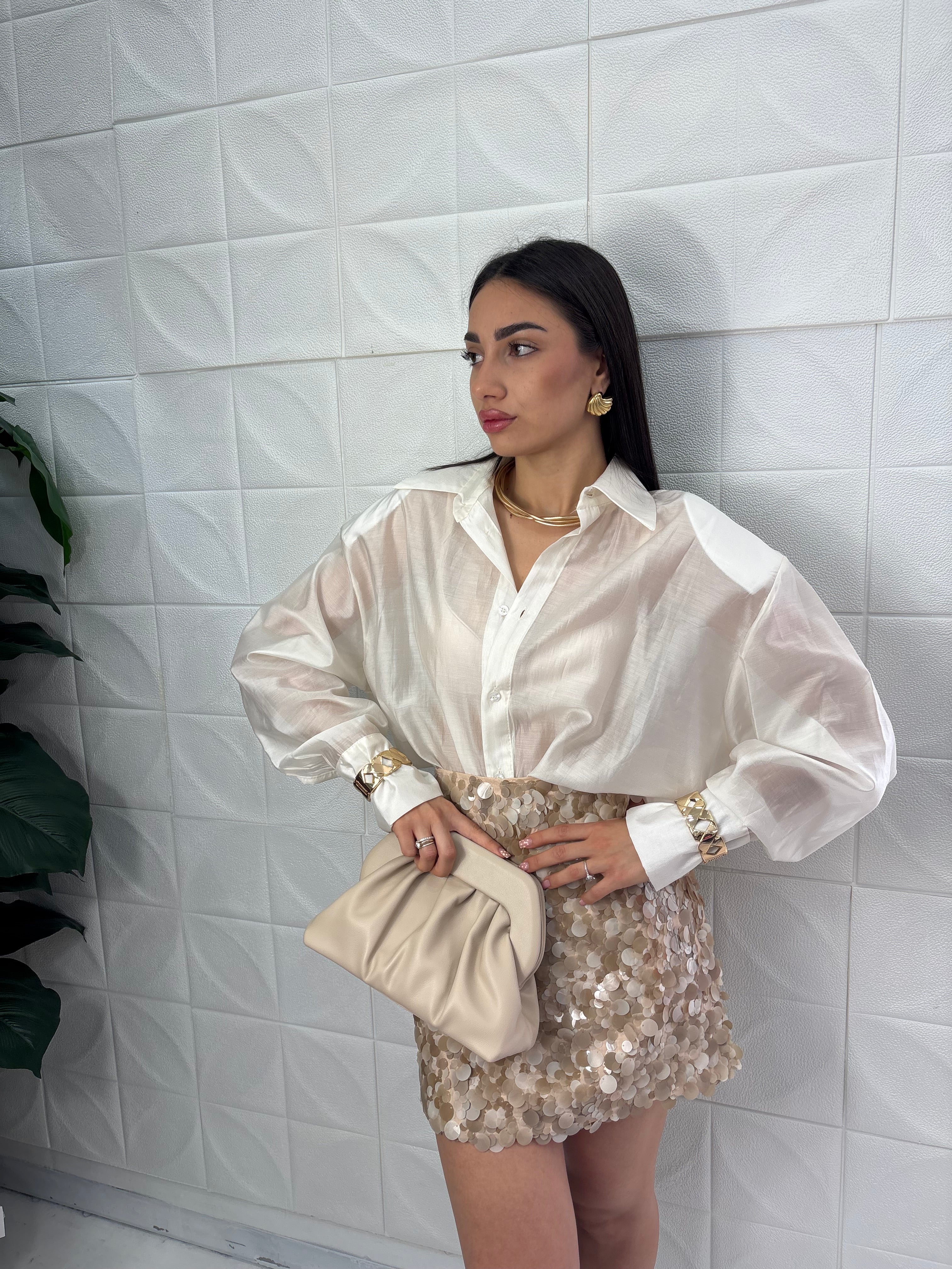 Camicia semivelata con spallina