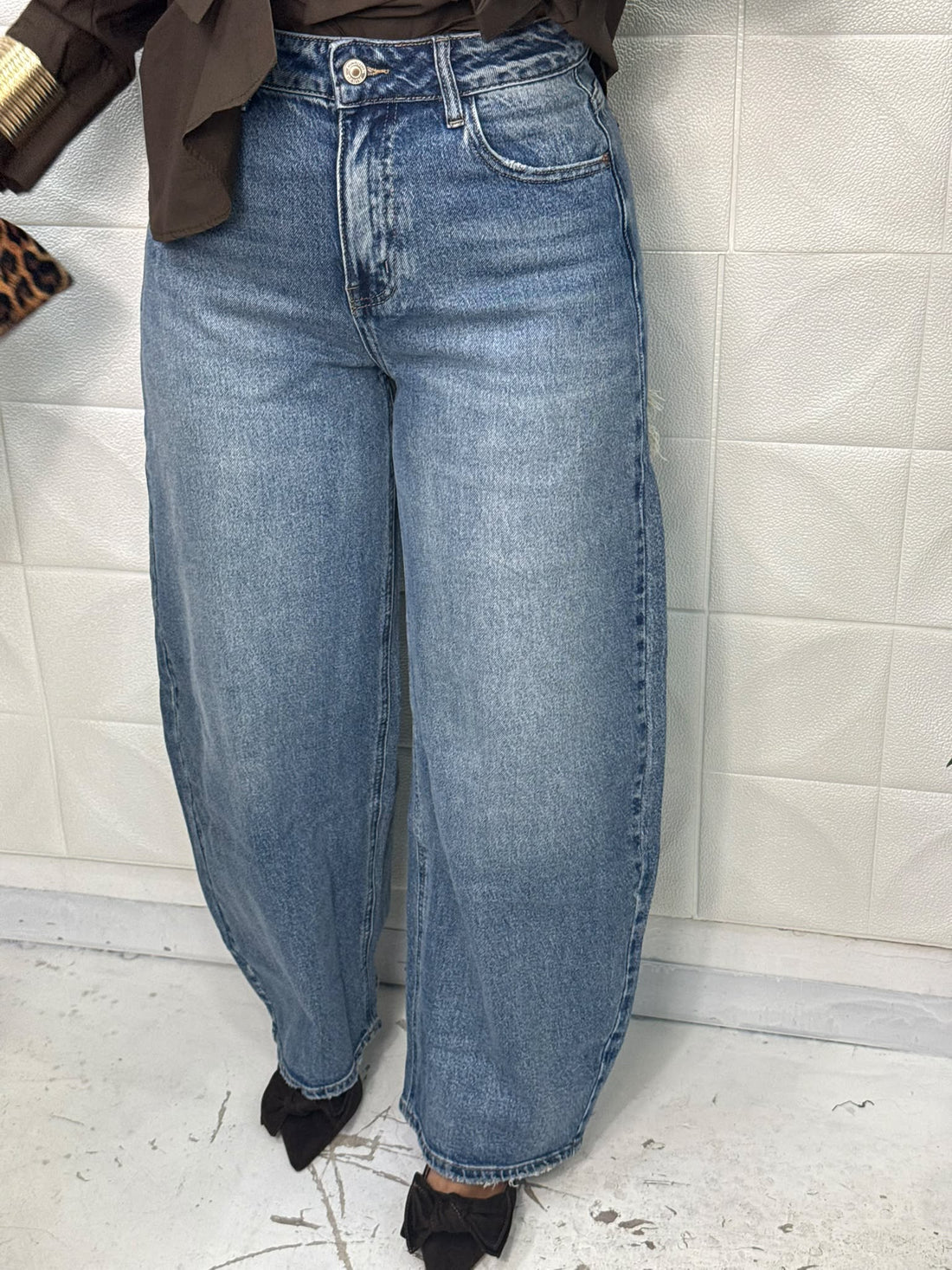 Jeans tasca animalier