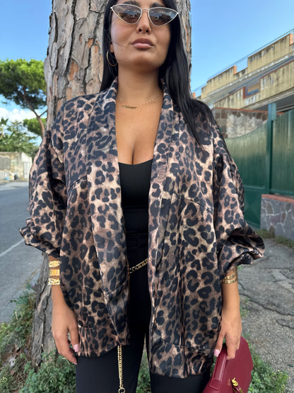 Giacca Saten Animalier