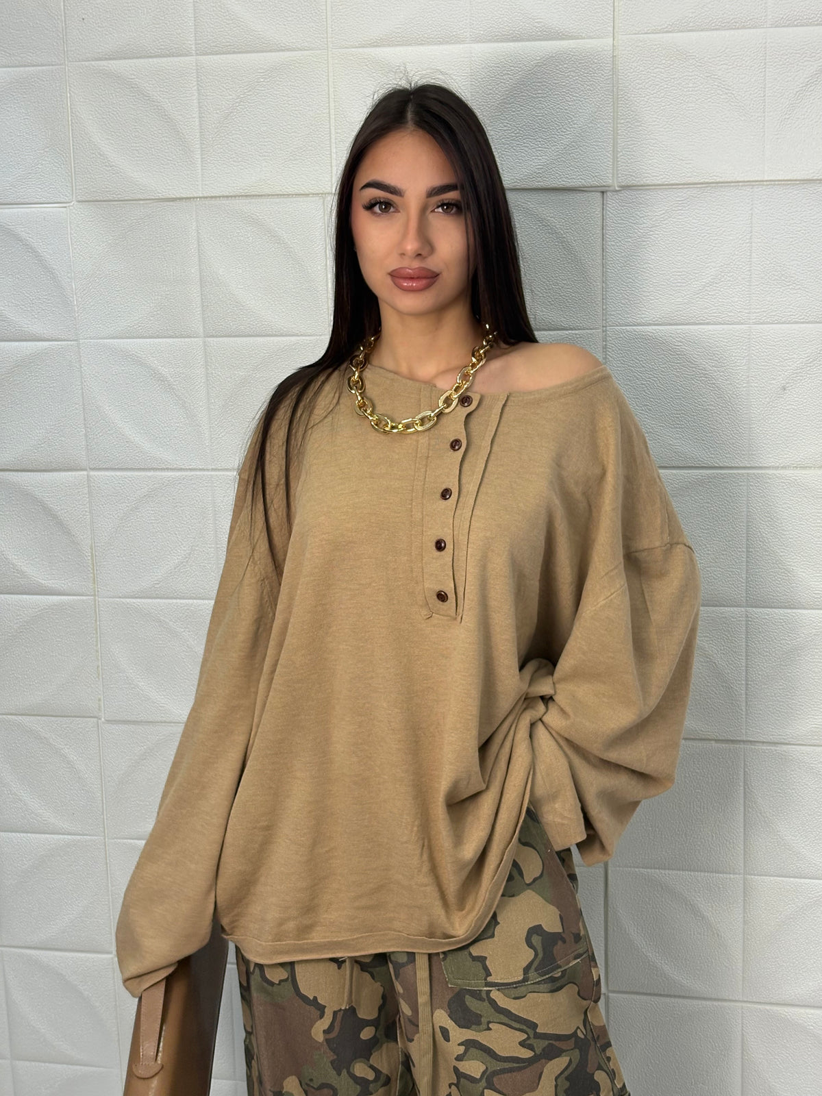 Longsleeve oversize in lana